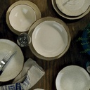 Porcelán étkészlet, 18 db-os, bézs - MING