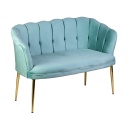 2 személyes kanapé, bársonyszövet menta - LADY