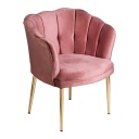 Fotel, bársonyszövet púderrózsaszín - LADY