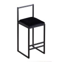 Bárszék fekete, fekete lábakkal - CUBIQUE