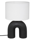 Asztali lámpa, fehér fekete - CHENILLE