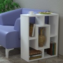 Polcos lerakóasztal, fehér, 5 részes, 64 cm - RANGE