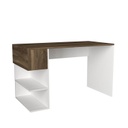 Íróasztal polccal, fehér dió - ECLOS