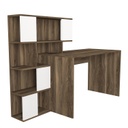 Íróasztal polccal, fehér dió - THIERRY