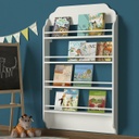 Fali könyvespolc, fehér, 80x132 cm - HISTOIRE