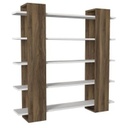 Könyvespolc, fehér, tölgy színű,, 120x120 cm - BIEN RANGE