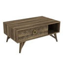 Fiókos dohányzóasztal, mintás, tölgy - ROSACE