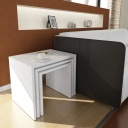 3 részes dohányzóasztal, fehér - ENSEMBLE