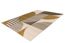 Geometriai mintás szőnyeg, arany, többszínű, 80x150 cm - SEVENTIES