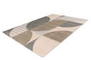 Geometriai mintás szőnyeg, szürkésbarna, többszínű, 200x290 cm - SEVENTIES