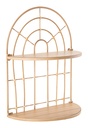 Fali polc, félkör alakú, rattan - CAGE