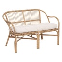 Rattan kerti pad, párnával - SAKIRO