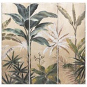 Keretezett falikép, ginko bileba levelek, 62x62 cm, kék-arany - REVE BLEU