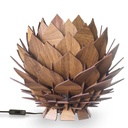 Mennyezeti/asztali lámpa, lótusz alakú, tölgy színű - LOTUS