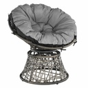 Kinti-benti forgófotel, vízálló párnával, grafitszürke - CONCHIQUE