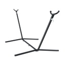 Kerti állvány függőágyhoz, fekete, 100x100x300 cm - ALLVANY