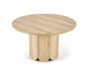 Kerek dohányzóasztal, lekerekített lábakkal, tölgy színű - GABY