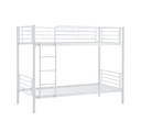 Emeletes ágy, fehér acél - IKREK