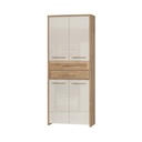 Előszobaszekrény, fiókkal, 4 ajtóval, bézs, tölgy színű - ALIZE