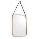 Fali tükör, bambusz kerettel, négyzetes - CARETO