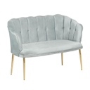 2 személyes kanapé, bársonyszövet szürke - LADY