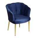 Fotel, bársonyszövet királykék - LADY