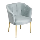 Fotel, bársonyszövet szürke - LADY