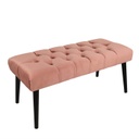 Pad, bársonyszövet púderrózsaszín, fekete lábakkal - CAPITON