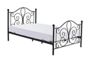 Egyszemélyes ágy, fém kerettel, fekete, 120 cm - CERES