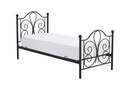 Egyszemélyes ágy, fém kerettel, fekete, 90 cm - CERES