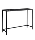 Fém vázas fa konzolasztal, fekete - HIP HOP