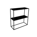 Konzolasztal, fekete, fa, fém kerettel - BOURREE