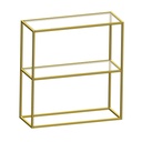 Üveg konzolasztal, szürke fém kerettel - POMPIDOU