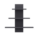 Fali polc, 3 részes, antracitszürke - BLEROT