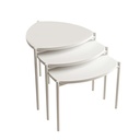 Lerakóasztal, háromszögű, 3 részes, fehér - YEUX