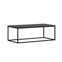 Dohányzóasztal, fekete, fém kerettel - GALACTIKA