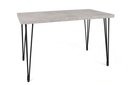 Étkezőasztal, fehér, fekete fém lábakkal - SIGNAL