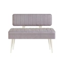 Felnyitható pad, szürke, fehér lábakkal - COME