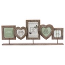 Asztali képkeret, 5 db képnek, fa  - PETITS COEURS