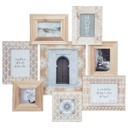 Fali képkeret, 8 db képnek, natúr fa mintás  - ARABESQUES