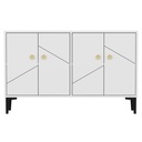 Komód, fa, fehér, ajtóval - TANGO