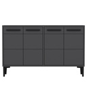 Komód, fa, antracit, négy ajtóval - VALSE