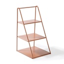 Asztali tároló polc, fém, rézbarna - MORESQUE