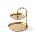 Ékszertartó két tálcával, fém, arany - ABSINTE