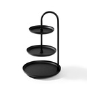 Ékszertartó három tálcával, fém, fekete - KAVA