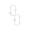 Fali fogas 48cm, fém, fehér - GOLOVOLOMKA