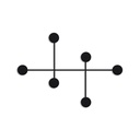 Fali fogas 82cm, fém, fekete - SHAH