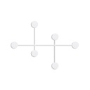 Fali fogas 82cm, fém, fehér - SHAH