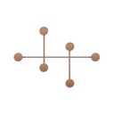 Fali fogas 82cm, fém, rézbarna - SHAH