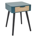 Éjjeliszekrény, fa fiókkal, olajkék - FOREST